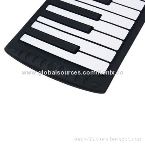 Toy roll up piano with silicone keyboard for adult